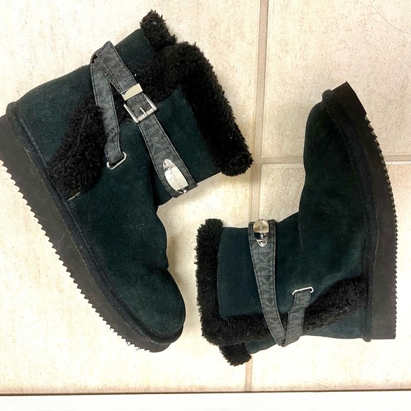 Michael Kors Sandy Suede Sherpa Boot Black womens size 9M winter boots - Picture 5 of 9